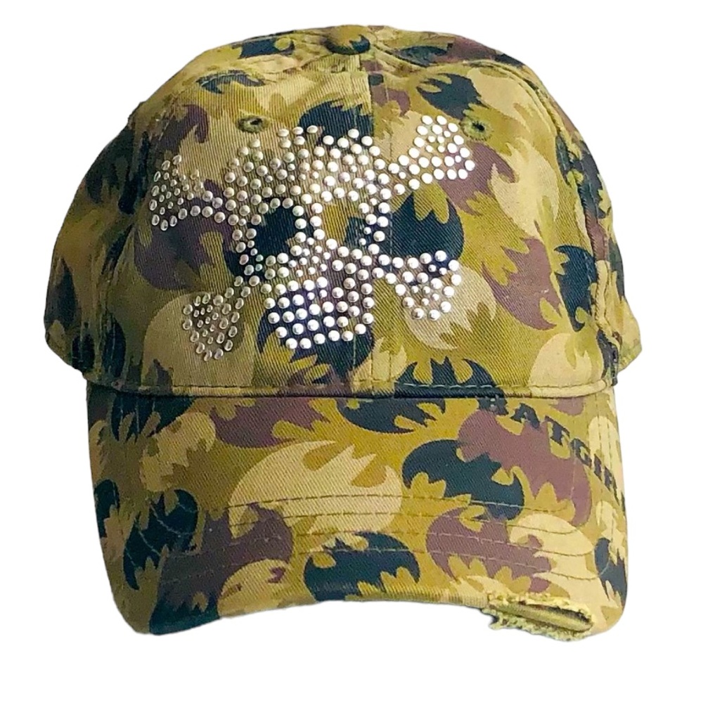 DC Comics Original Batgirl Distressed Studded Skull 2007 Green Cap